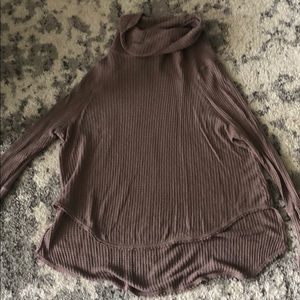Cable knit turtle neck